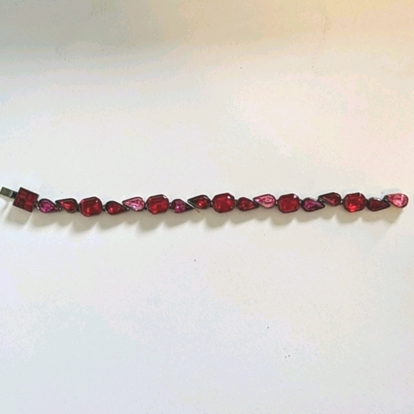 Pink & Red Gemstone Bracelet - Picture 2 of 8